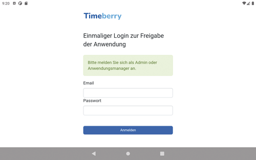Zeiterfassungs-Station - Einmaliger Login