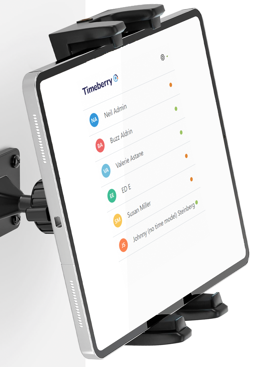 Timeberry Zeiterfassungsstation mit Wandhalterung
