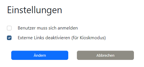 Android Zeiterfassung Eintellungen Kioskmodus