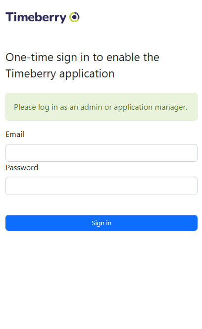  Time tracking terminal - One-time login